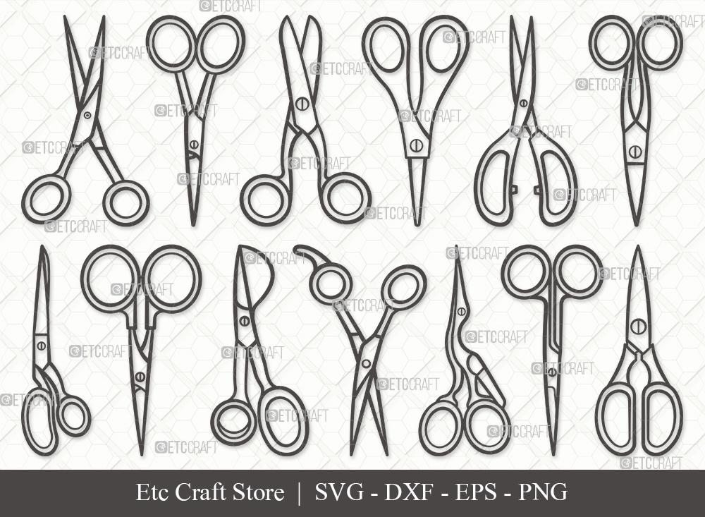 hair scissors drawing