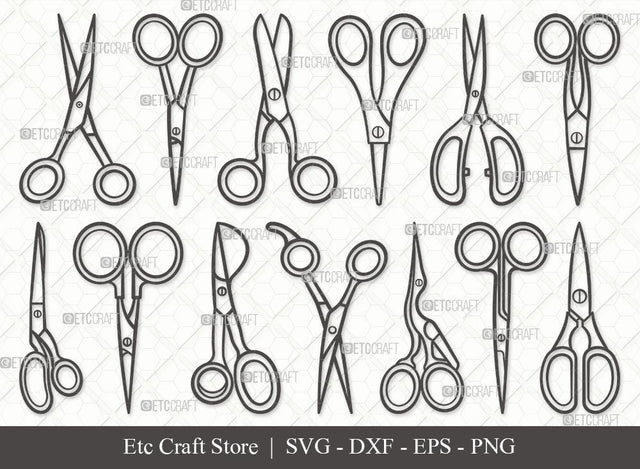 Scissors Outlinre SVG Cut File | Scissors Kids Svg | Barber Scissors Svg | Hairdressing Svg | Hair Scissors Svg | Hair Saloon Svg | Scissors Svg Bundle SVG ETC Craft 