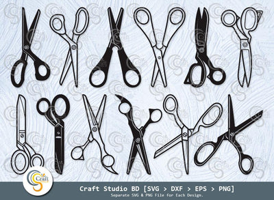 Scissors Silhouette, Barber Scissors Svg, Hair Saloon Svg, Scissors Svg Bundle SVG ETC Craft 