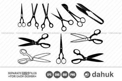 Scissors svg Bundle, Scissors svg, Scissors Clipart, Clip Art, Scissors Vector, Scissors Illustration, Cricut design space SVG dahukdesign 
