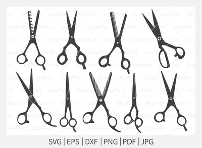 Scissors SVG Cut File; Barber Scissors svg, Salon Scissors Svg, scissors silhouettes, Hairstylists Svg, Hair Stylist Svg, Salon Squad Svg SVG Dinvect 