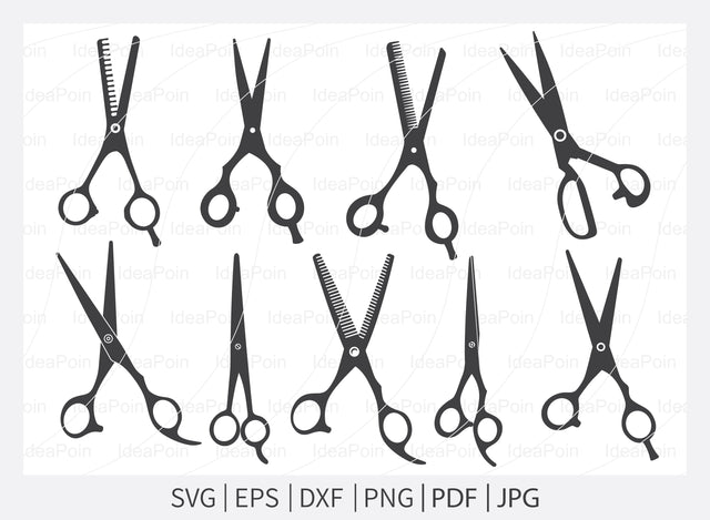 Scissors SVG Cut File; Barber Scissors svg, Salon Scissors Svg, scissors silhouettes, Hairstylists Svg, Hair Stylist Svg, Salon Squad Svg SVG Dinvect 