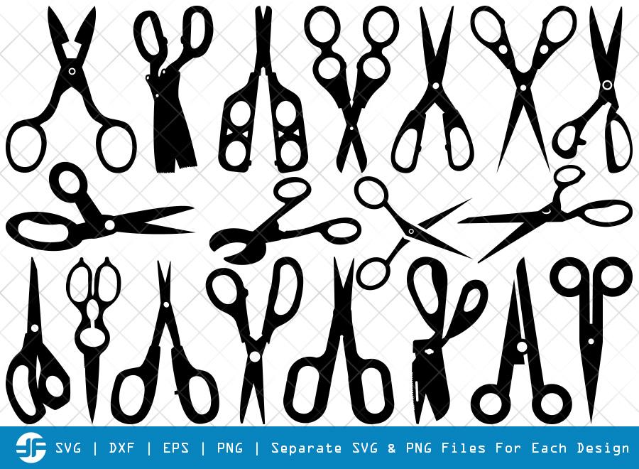 Scissors SVG Cut Files | Scissors Silhouette Bundle - So Fontsy