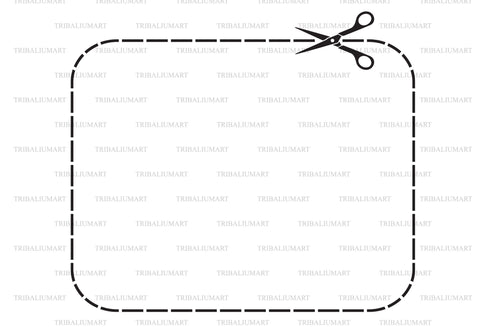 Scissors with cut line SVG TribaliumArtSF 