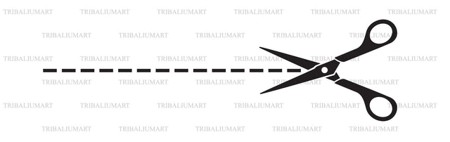 Scissors with cut line SVG TribaliumArtSF 