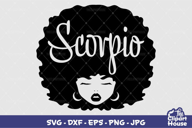 Scorpio Afro Woman SVG The Clipart House 
