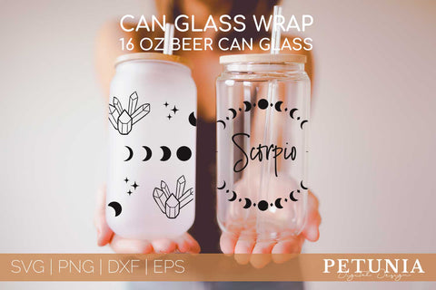 Scorpio Zodiac Can Glass Wrap SVG | Beer Can Glass Wrap SVG SVG Petunia Digital Design 