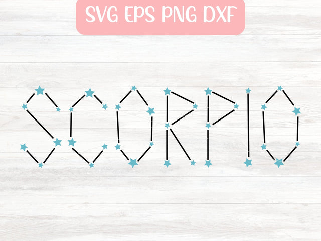 Scorpio Zodiac Sign SVG File for Cricut or Silhouette, Horoscope Sublimation PNG, Digital Download Commercial Use SVG Apple Grove Designs 