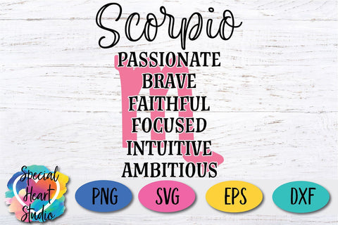 Scorpio Zodiac Sign SVG Special Heart Studio 