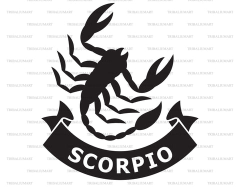 Scorpio zodiac sign SVG TribaliumArtSF 