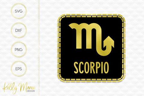 Scorpio Zodiac SVG Cut File Kelly Maree Design 