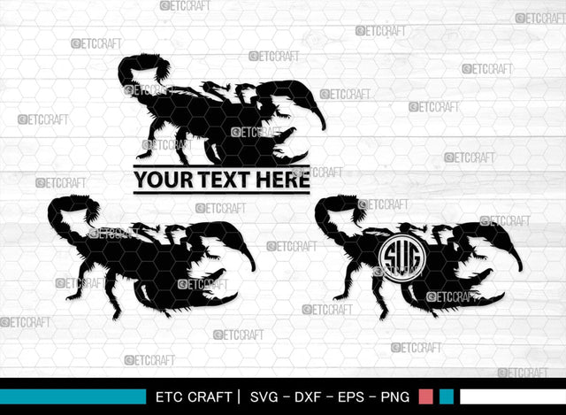 Scorpion Monogram, Scorpion Silhouette, Scorpion SVG, Scorpion Animal Svg, Skorpion Svg, Scorpio Svg, Animal Svg, SB00313 SVG ETC Craft 