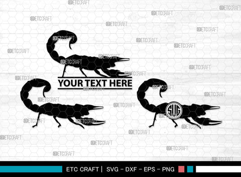 Scorpion Monogram, Scorpion Silhouette, Scorpion SVG, Scorpion Animal Svg, Skorpion Svg, Scorpio Svg, Animal Svg, SB00313 SVG ETC Craft 