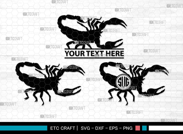 Scorpion Monogram, Scorpion Silhouette, Scorpion SVG, Scorpion Animal Svg, Skorpion Svg, Scorpio Svg, Animal Svg, SB00313 SVG ETC Craft 
