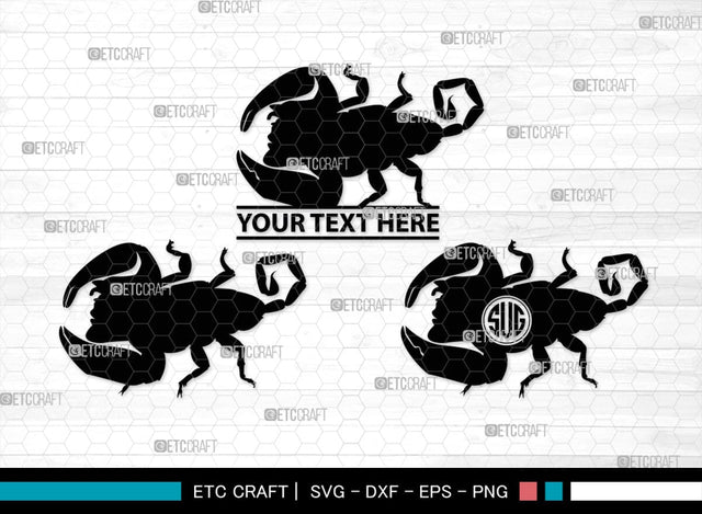 Scorpion Monogram, Scorpion Silhouette, Scorpion SVG, Scorpion Animal Svg, Skorpion Svg, Scorpio Svg, Animal Svg, SB00313 SVG ETC Craft 