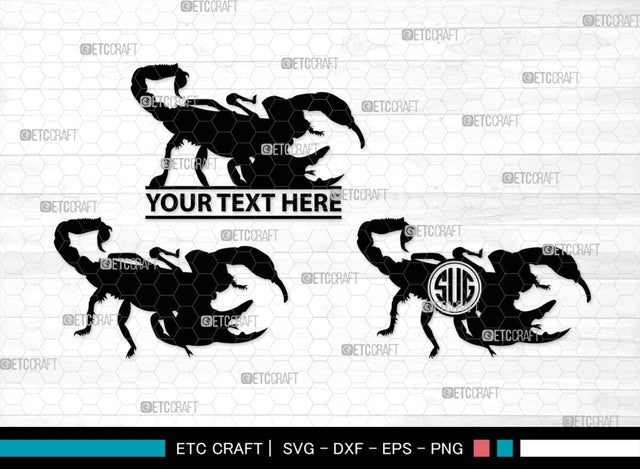 Scorpion Monogram, Scorpion Silhouette, Scorpion SVG, Scorpion Animal Svg, Skorpion Svg, Scorpio Svg, Animal Svg, SB00313 SVG ETC Craft 