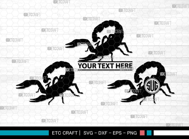 Scorpion Monogram, Scorpion Silhouette, Scorpion SVG, Scorpion Animal Svg, Skorpion Svg, Scorpio Svg, Animal Svg, SB00313 SVG ETC Craft 