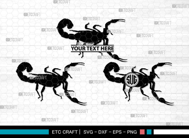 Scorpion Monogram, Scorpion Silhouette, Scorpion SVG, Scorpion Animal Svg, Skorpion Svg, Scorpio Svg, Animal Svg, SB00313 SVG ETC Craft 