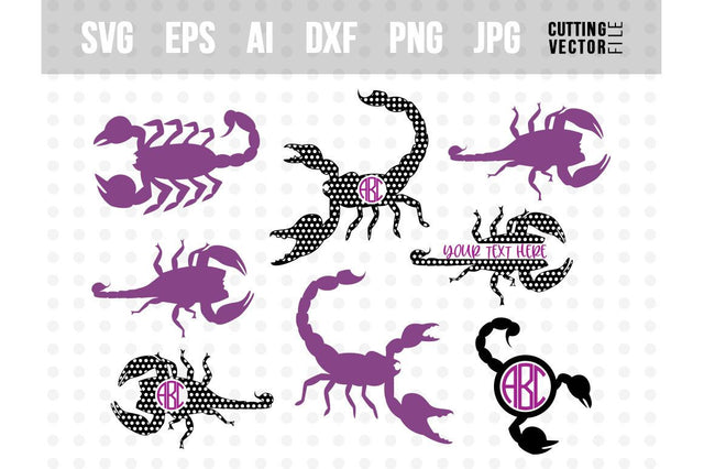 Scorpion Monogram SVG SVG VectorSVGdesign 