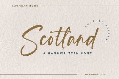 Scotland - Handwritten Font Font Alpaprana Studio 