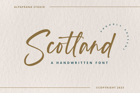 Scotland - Handwritten Font Font Alpaprana Studio 