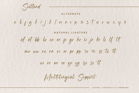 Scotland - Handwritten Font Font Alpaprana Studio 