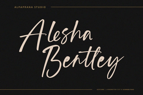 Scotland - Handwritten Font Font Alpaprana Studio 