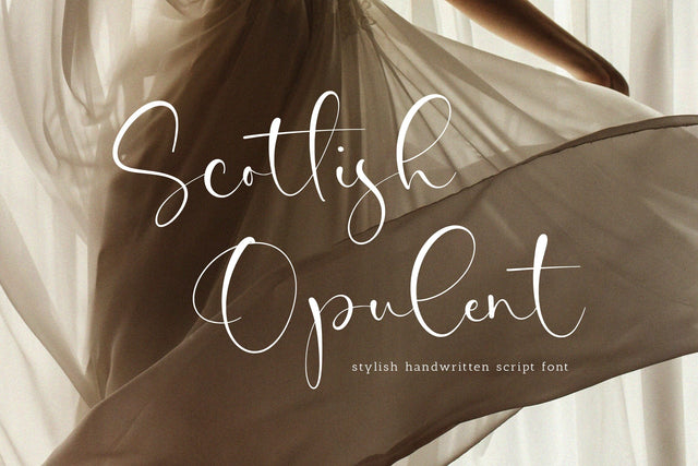 Scotlish Opulent- Handwritten Script font Font Timur type 