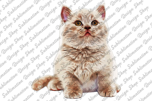 Scottish Cat Png, Cat Clipart, Cat Png, Cat Sublimation, Cat Graphic, Kitten Png, Illustration, Sublimation Designs, Digital Download Sublimation SublimationDesignShop 
