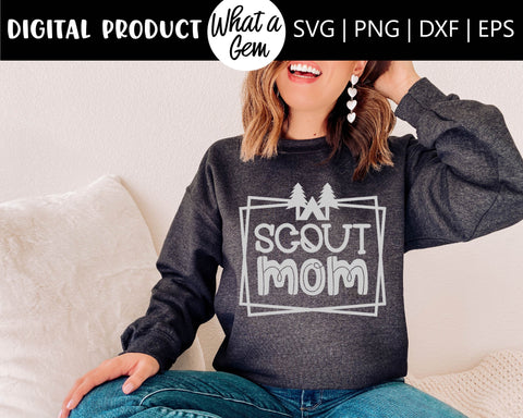 Scout Mom SVG | Girl Scouts | Boy Scout | Girl Scout Mom | Eagle Scout Mom | Cub Scout | Girl Scout Leader Gift | Brownies Mom | Scout SVG SVG What A Gem SVG 