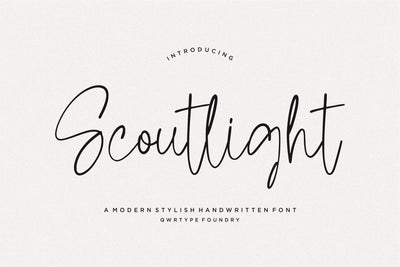Scoutlight Font Qwrtype Foundry 