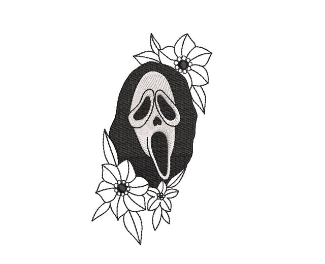 Scream ghost face Embroidery File , Ghost Face Halloween embroidery design, 3 sizes, instant download. Embroidery/Applique DESIGNS ArtEMByNatalia 
