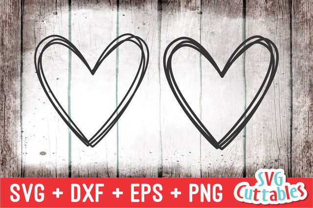 Scribble Hearts Svg Cuttables 