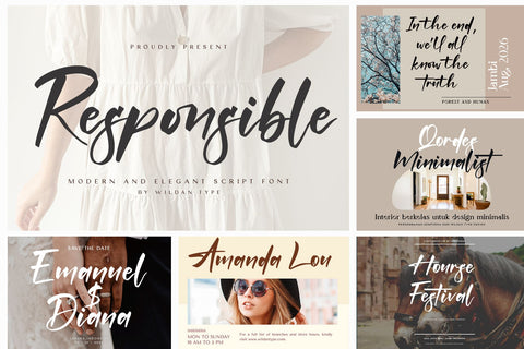 Script and Handwritten Collection Bundle Font Wildan Type 