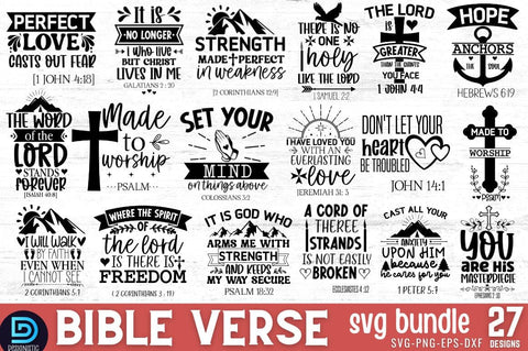 Scripture Bible Verse SVG Bundle SVG DESIGNISTIC 