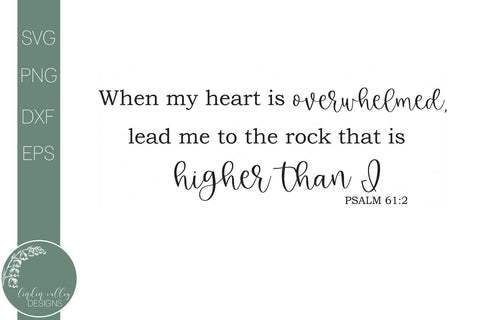 Scripture Svg-Lead Me To The Rock-Psalms Svg SVG Linden Valley Designs 