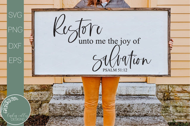 Scripture Svg-Restore Unto Me-Bible Verse Svg SVG Linden Valley Designs 