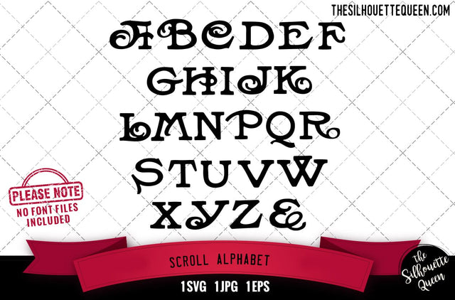 Scroll Alphabet alphabets - ABC letters SVG Loveleen Kaur 