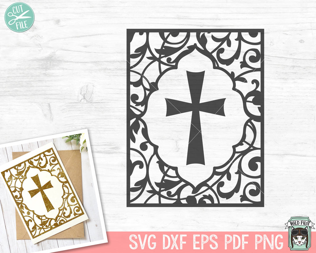 Scroll Cross SVG Cut File - So Fontsy