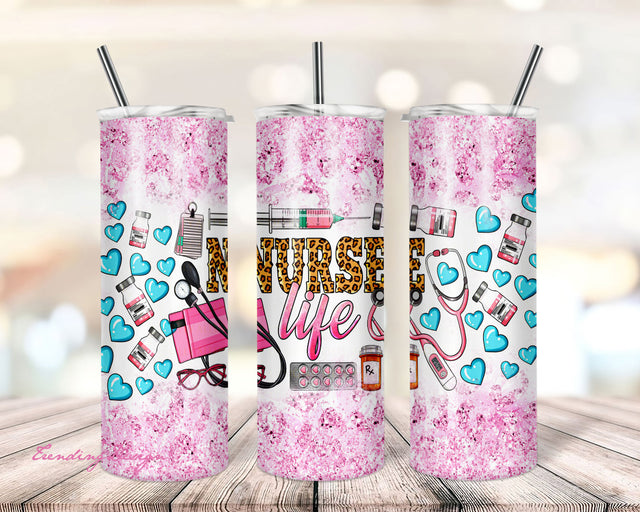Scrub Life Tumbler Png Sublimation Design, 20oz Skinny Tumbler Png, Floral Nurse Tumbler Png, Western Nurse Tumbler Png, Digital Download Sublimation TrendingDesign 