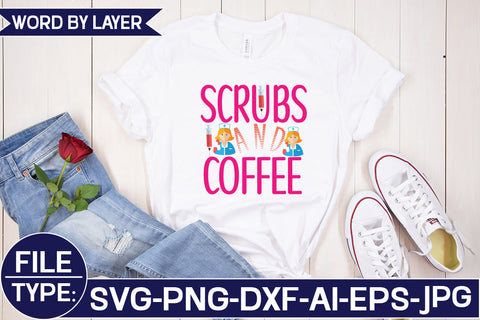 Scrubs and Coffee SVG Cut File SVG Studio Innate 