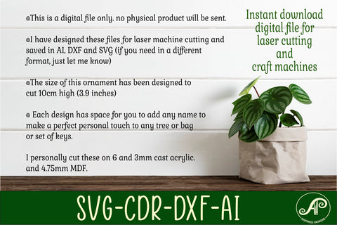 Scrubs Christmas Ornament SVG laser cut SVG APInspireddesigns 