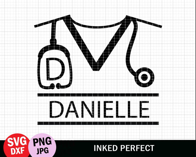 Scrubs Monogram SVG Inked Perfect 