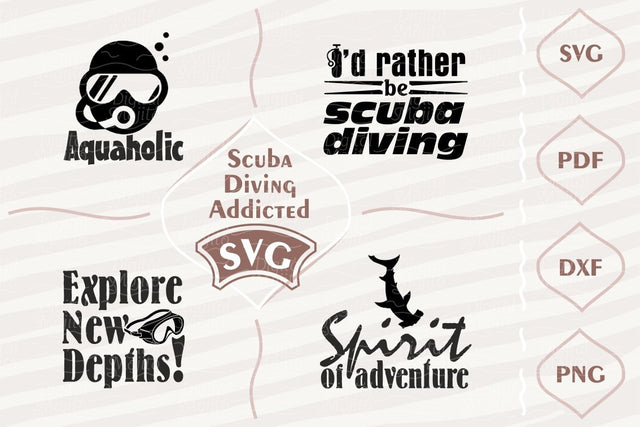 Scuba diving addicted - SVG bundle SVG Digital Mojito 