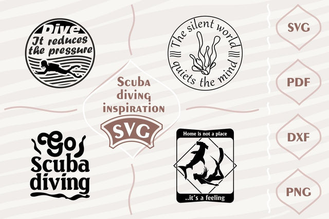 Scuba diving inspiration SVG bundle SVG Digital Mojito 
