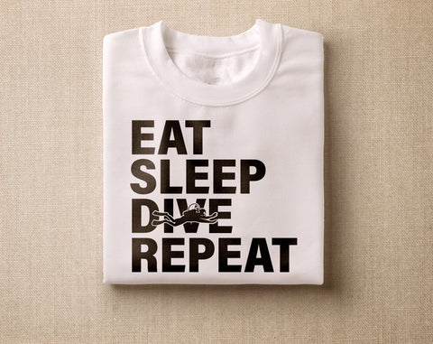Scuba Diving SVG Bundle, 6 Designs, Scuba Diving Shirt SVG, I Work Well Under Pressure SVG, Eat Sleep Dive Repeat SVG SVG HappyDesignStudio 