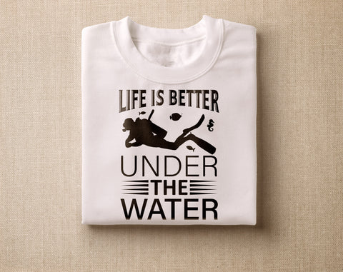 Scuba Diving SVG Bundle, 6 Designs, Scuba Diving Shirt SVG, I Work Well Under Pressure SVG, Eat Sleep Dive Repeat SVG SVG HappyDesignStudio 