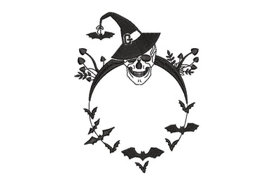 Scull embroidery design, Halloween embroidery design, 4 sizes. Embroidery/Applique DESIGNS ArtEMByNatalia 