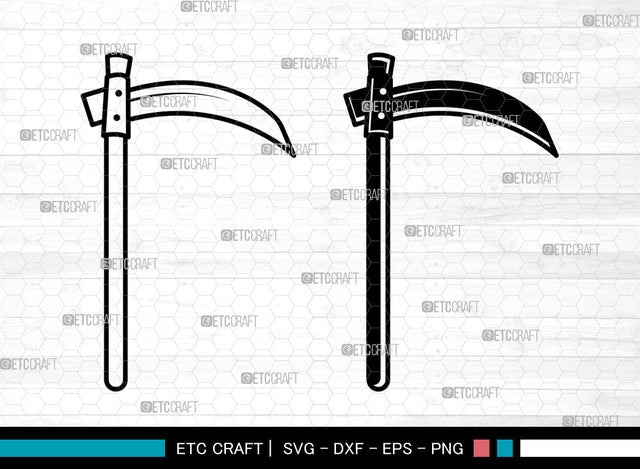 Scythe SVG, Scythe Outline Svg, Death Svg, Grim Reaper Svg, Scythe Svg SVG ETC Craft 