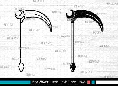 Scythe SVG, Scythe Outline Svg, Death Svg, Grim Reaper Svg, Scythe Svg SVG ETC Craft 
